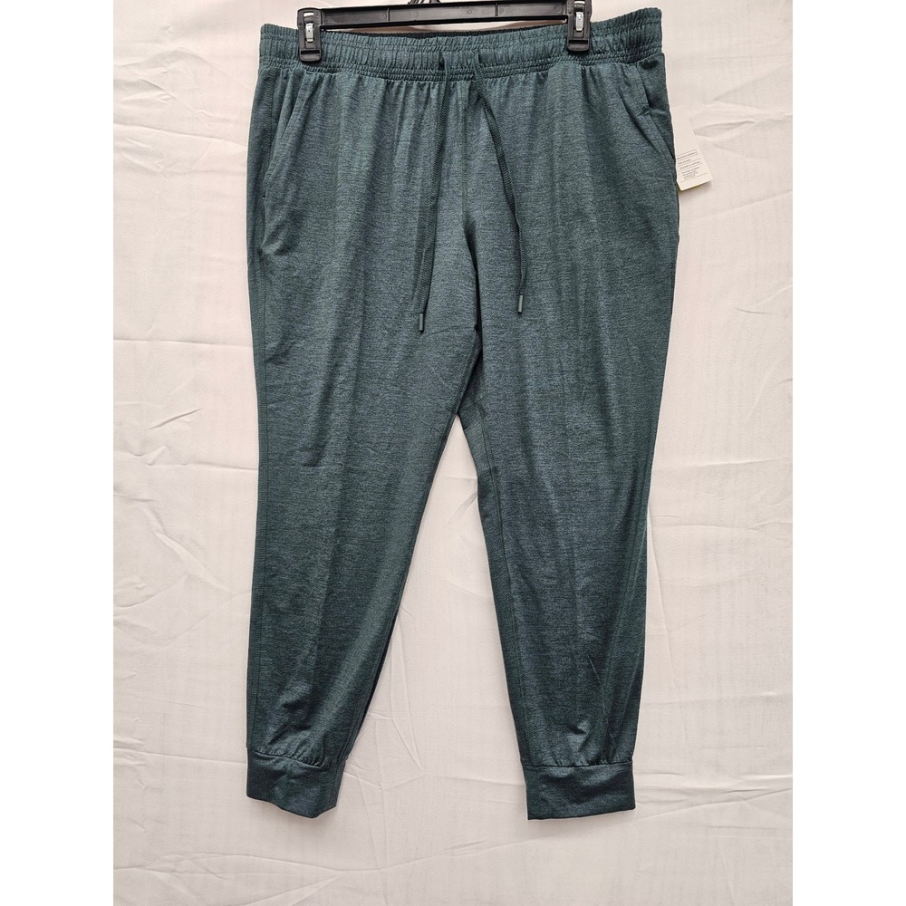All in Motion Mens Soft Stretch Jogger Pants Green XL Mid Rise 214 03 8154